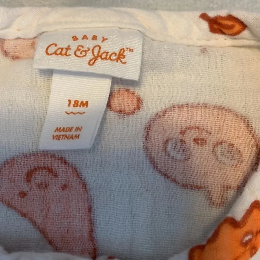Halloween Bonnie Jean cat & Jack pumpkin cat & ghost rompers corduroy pumpkin 18